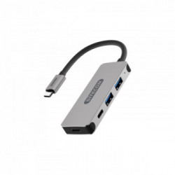 Sitecom CN-384 hub di interfaccia USB 3.2 Gen 1 (3.1 Gen 1) Type-C 5000 Mbit/s Alluminio, Nero