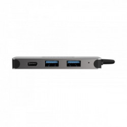 Sitecom CN-384 hub di interfaccia USB 3.2 Gen 1 (3.1 Gen 1) Type-C 5000 Mbit/s Alluminio, Nero