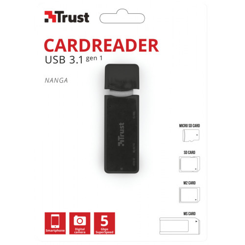 Trust NANGA lettore di schede Nero USB 3.2 Gen...