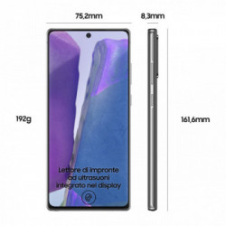 Samsung Galaxy Note20 Smartphone, Display 6.7" Super AMOLED Plus FHD+, 3 fotocamere posteriori, 256GB Espandibili, RAM 8GB,