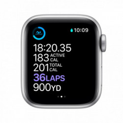 Apple Watch Serie 6 GPS + Cellular, 40mm in alluminio argento con cinturino Sport Bianco