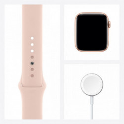Apple Watch Serie 6 GPS, 40mm in alluminio oro con cinturino Sport Rosa sabbia