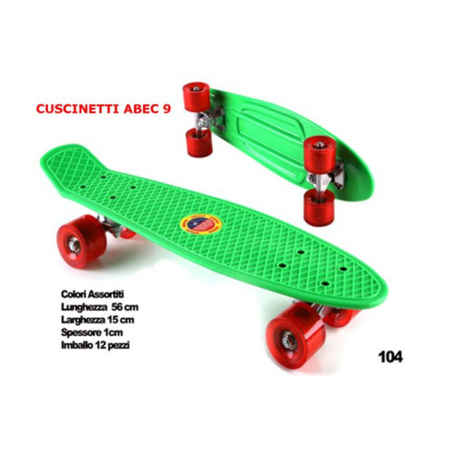 SKATEBOARD PLAST.COL.ASS.56X15   104