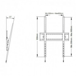 Multibrackets 0926 Supporto TV a parete 2,79 m (110") Nero