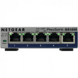 Netgear GS105E-200PES switch di rete Gestito L2/L3 Gigabit Ethernet (10/100/1000) Grigio