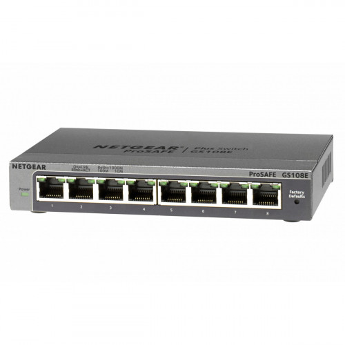 Netgear GS108E Gigabit Ethernet (10/100/1000) Nero