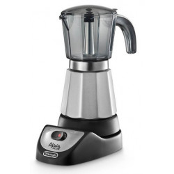 DeLonghi Alicia EMKM4.B - Moka Elettrica, 2 o 4 Tazze, 450 W, Funzionamento Mantenimento in Caldo