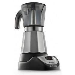 DeLonghi Alicia EMKM4.B - Moka Elettrica, 2 o 4 Tazze, 450 W, Funzionamento Mantenimento in Caldo