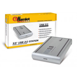 Hamlet USB 2.0 station box esterno per hard disk sata 3,5'' USB 2.0