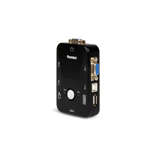 Hamlet KVM Smart Control Switch a 3 porte usb...