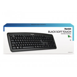 Hamlet Black Soft Touch tastiera usb italiana professionale
