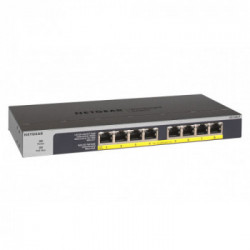Netgear GS108LP Non gestito Gigabit Ethernet (10/100/1000) Nero, Grigio 1U Supporto Power over Ethernet (PoE)