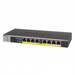 Netgear GS108LP Non gestito Gigabit Ethernet (10/100/1000) Nero, Grigio 1U Supporto Power over Ethernet (PoE)