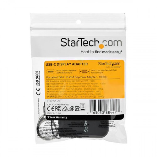 StarTech.com Adattatore portatile USB-C a VGA...