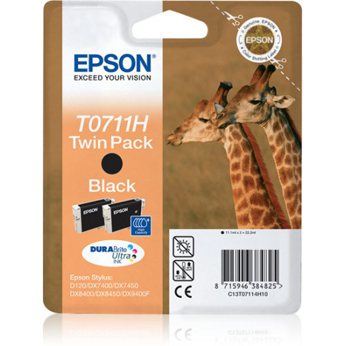 Epson Giraffe Confezione doppia Nero T0711H...