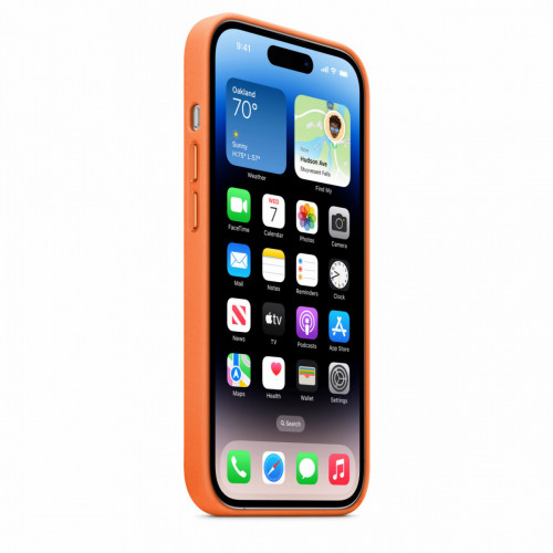 Apple Custodia iPhone 14 Pro in Pelle - Arancione
