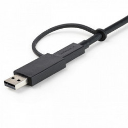 StarTech.com Cavo USB-C da 1 m con adattatore Dongle USB-A - Cavo ibrido 2-in-1 USB tipo C con USB-A - Da USB-C a USB-C