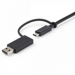 StarTech.com Cavo USB-C da 1 m con adattatore Dongle USB-A - Cavo ibrido 2-in-1 USB tipo C con USB-A - Da USB-C a USB-C