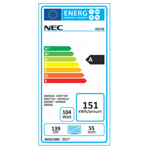 NEC MultiSync E557Q Pannello piatto per...