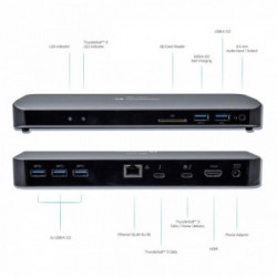 i-tec Metal Thunderbolt 3 Dual 4K Docking Station + Power Delivery 65W