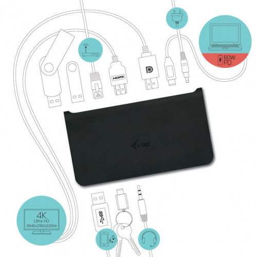 i-tec USB-C Dual Display MST Docking Station +...