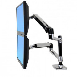 Ergotron LX Series Dual Stacking Arm 61 cm (24") Argento