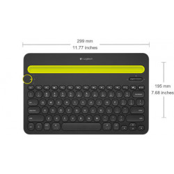 Logitech K480 tastiera Bluetooth QWERTZ Tedesco Nero