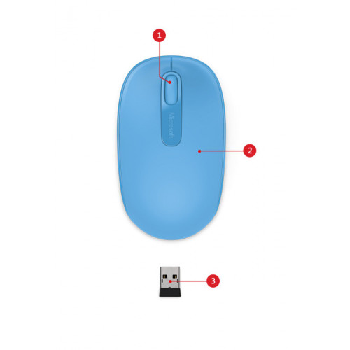 Microsoft 1850 mouse RF Wireless Ottico 1000...