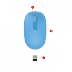 Microsoft 1850 mouse RF Wireless Ottico 1000 DPI Ambidestro