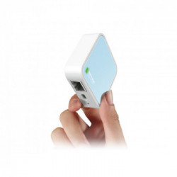 TP-LINK TL-WR802N router wireless Banda singola (2.4 GHz) Fast Ethernet Blu, Bianco