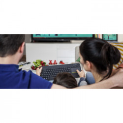 Logitech K400 Plus tastiera RF Wireless QWERTY Inglese UK Nero