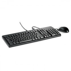 Hewlett Packard Enterprise USB Keyboard and Mouse, PVC Free, Intl tastiera QWERTY Nero