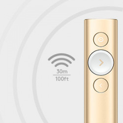 Logitech Spotlight puntatore wireless Bluetooth/RF Oro