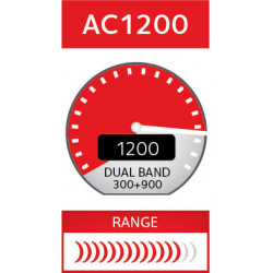 Netgear R6120 router wireless Dual-band (2.4 GHz/5 GHz) Fast Ethernet Nero