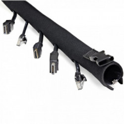 StarTech.com Guaina flessibile per la gestione dei cavi in neoprene da 1 m con cerniera e fibbia - 3 cm di diametro - Tubo