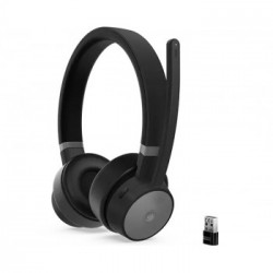 Lenovo Go Wireless ANC Auricolare Con cavo e senza cavo A Padiglione Ufficio USB tipo-C Bluetooth Base di ricarica Nero