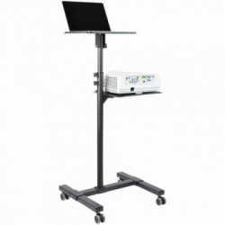 StarTech.com Supporto per proiettore e laptop mobile - Carrello portatile per proiettore resistente (2 ripiani, reggono 10kg