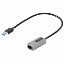 StarTech.com Adattatore USB Ethernet, Convertitore USB 3.0 a Ethernet 10/100/1000 Gigabit per Laptop, Cavo integrato 30 cm,
