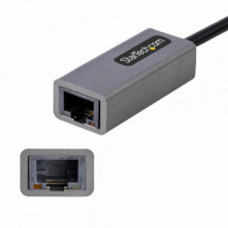 StarTech.com Adattatore USB Ethernet, Convertitore USB 3.0 a Ethernet 10/100/1000 Gigabit per Laptop, Cavo integrato 30 cm,