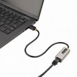 StarTech.com Adattatore USB Ethernet, Convertitore USB 3.0 a Ethernet 10/100/1000 Gigabit per Laptop, Cavo integrato 30 cm,