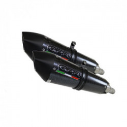 Scarico GPR Aprilia Dorsoduro 750 2008/16 Coppia Scarichi Omologati con Raccordo Gpe Ann. Poppy