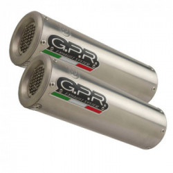 Scarico GPR Aprilia RSv 1000 R Factory 2006/10 Coppia scarichi Omologati con Raccordo M3 Titanium Natural