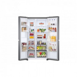Lg GSBV70DSTM -Frigorifero Side by Side, 655 Litri, DoorCooling, No Frost, Inox, Classe F