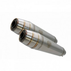 Scarico GPR Honda VF 750 Custom Coppia di silenziatori omologati Senza Raccordo Deeptone Inox Cafè Racer