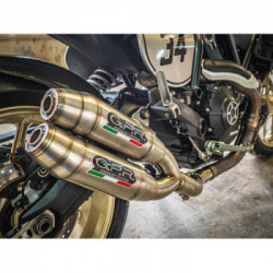 Scarico GPR Ducati Scrambler 800 2017/20 e4 Coppia scarichi omologati catalizzati con Raccordo Deeptone Inox