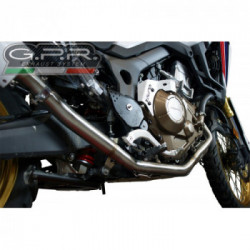Scarico GPR Honda Crf 1000 L Africa Twin 2015/2017 e3 Collettore tubo DeCatalizzatore DeCatalizzatore