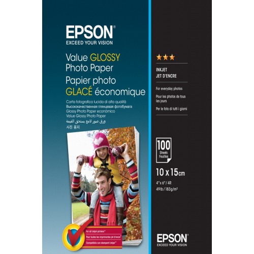 Epson Value Glossy Photo Paper - 10x15cm - 100...