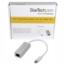 StarTech.com Adattatore di rete USB-C a RJ45 Gigabit Ethernet Gbe - M/F - Argento