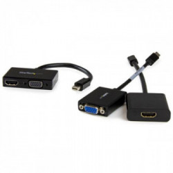 StarTech.com Adattatore Mini DisplayPort a HDMI e VGA - Convertitore audio/video da viaggio mDP 2 in 1 - 1920x1200 / 1080p