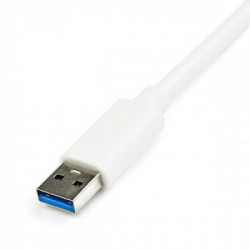 StarTech.com Adattatore USB 3.0 a Ethernet Gigabit NIC con porta USB - Bianco